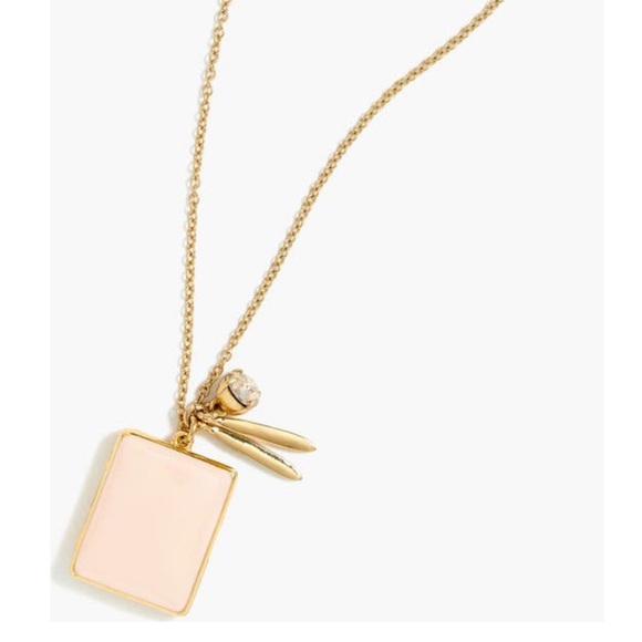 J.Crew Pink Enamel Locket Necklace